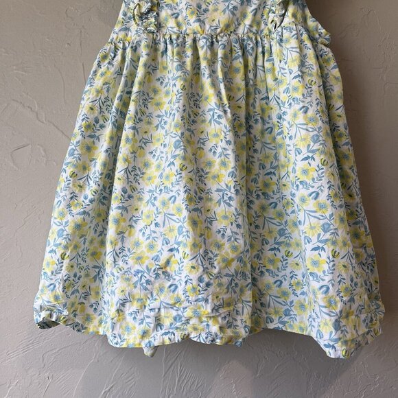tommy bahama Girls 5 Dress Ditsy Floral Sundress Summer Babydoll Blue Yellow - Picture 4 of 10